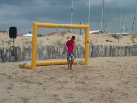 Corentin, lors d'un tournoi de beach volley
